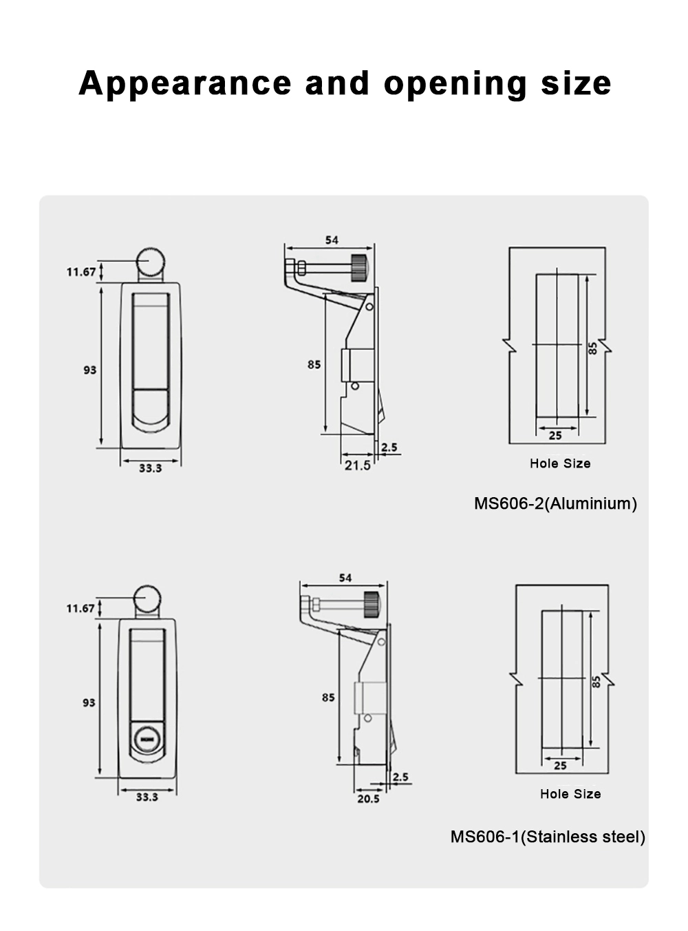 Adjustable Button Bounce Cabinet Lock